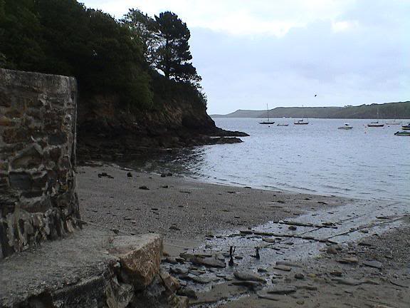Durgan Village from the beach Old School House (c) Martin Imber